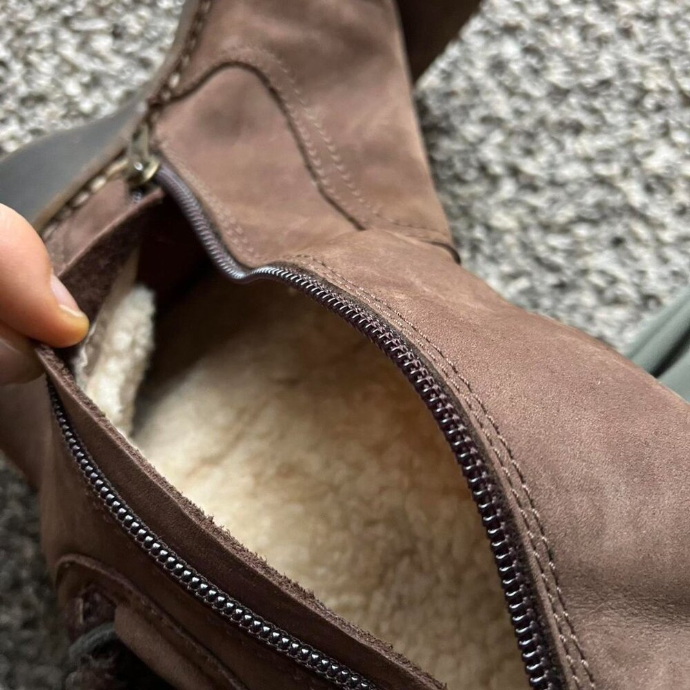 Ugg Australia Skylair Size 7 Suede Leather Knitted Cuff Cottagecore Winter - Picture 8 of 8